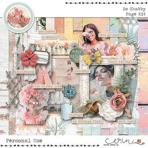 So Shabby {Page Kit}  by Mixed Media by Erin