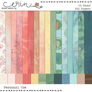 Oh Mama! {Page Kit} by Mixed Media by Erin Kit Papers