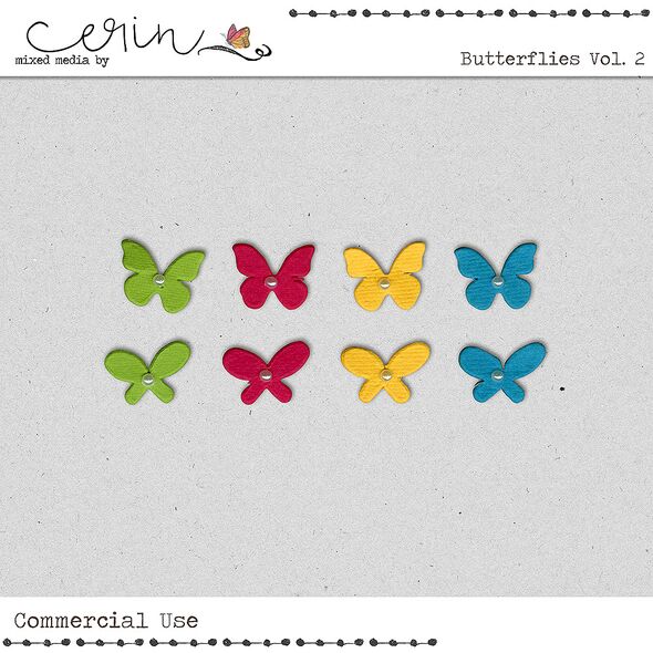 Butterflies Vol. 2 (CU) by Mixed Media by Erin