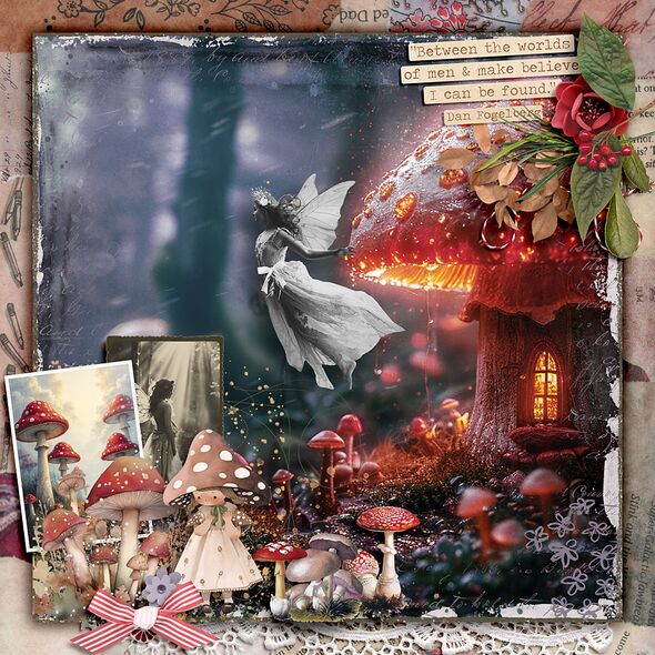 Bolete {Page Kit} by Mixed Media by Erin example art by  Cindy