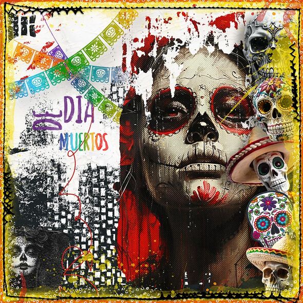 Día de los Muertos {Collection Bundle} by Mixed Media by Erin example art by Jeanne