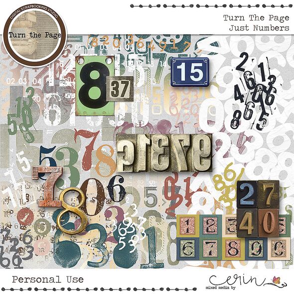 Turn the Page {Collection Bundle} by Mixed Media by Erin Just Numbers