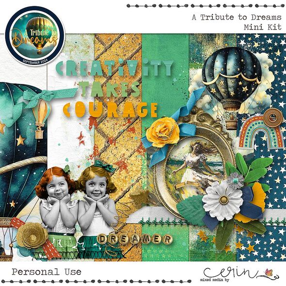 A Tribute to Dreams {Mini Kit} by Mixed Media by Erin