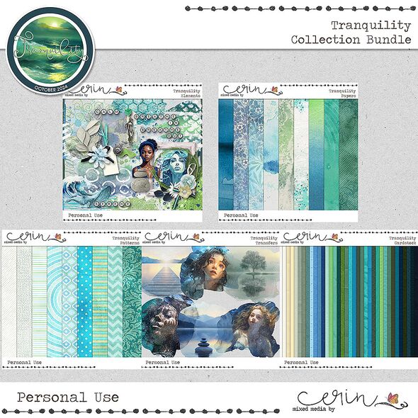 Tranquility {Collection Bundle} by Mixed Media by Erin