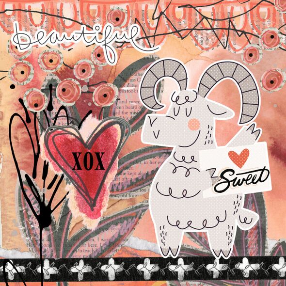 Sweetness {Collage Bits} by Mixed Media by Erin example art by Kel