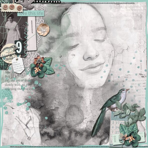 Ailyak {Collage Bits} by Mixed Media by Erin example art by Caro