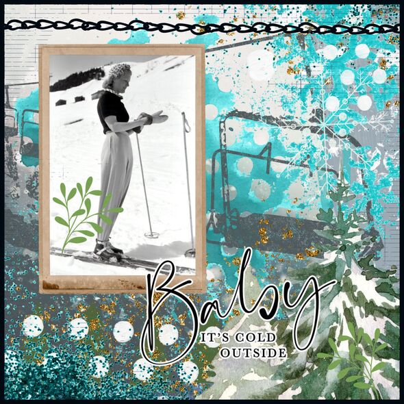 Winter Holiday {Mixed Media Bits} by Mixed Media by Erin example art by Kel