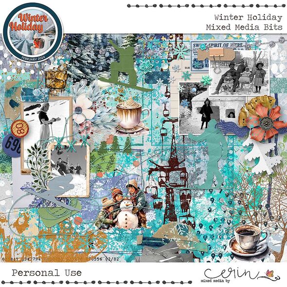 Winter Holiday {Collection Bundle} by Mixed Media by Erin Mixed Media Bits