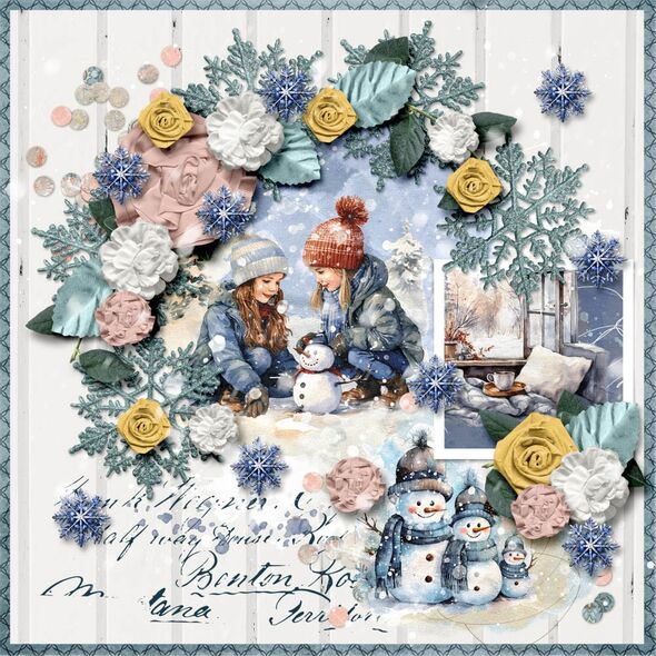 Winter Warmth {Mini Kit} by Mixed Media by Erin example art by Josie