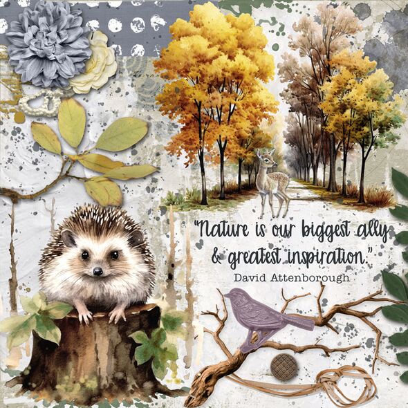 Naturally {Kit Papers} by Mixed Media by Erin example art by Cherylndesigns