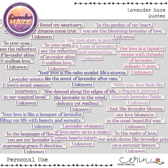 Lavender Haze {Collection Bundle} by Mixed Media by Erin Quotes