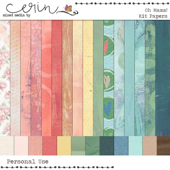 Oh Mama! {Page Kit} by Mixed Media by Erin Kit Papers