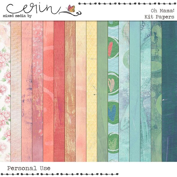 Oh Mama! {Page Kit} by Mixed Media by Erin Kit Papers
