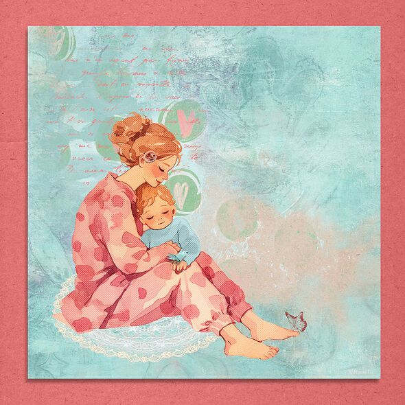 Oh Mama! {Page Kit} by Mixed Media by Erin example art by  NonniF